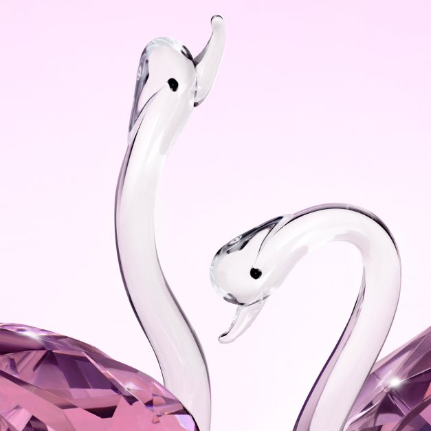 2 Schwan-Figuren aus Glas in Gechenkschatulle mit Aufdruck für Ihre Ehefrau zum Hochzeitstag Valentinstag