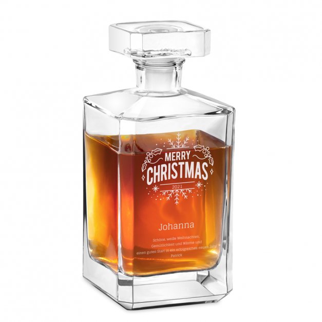 Bourbon Whisky Karaffe mit Gravur für sie zu Weihnachten