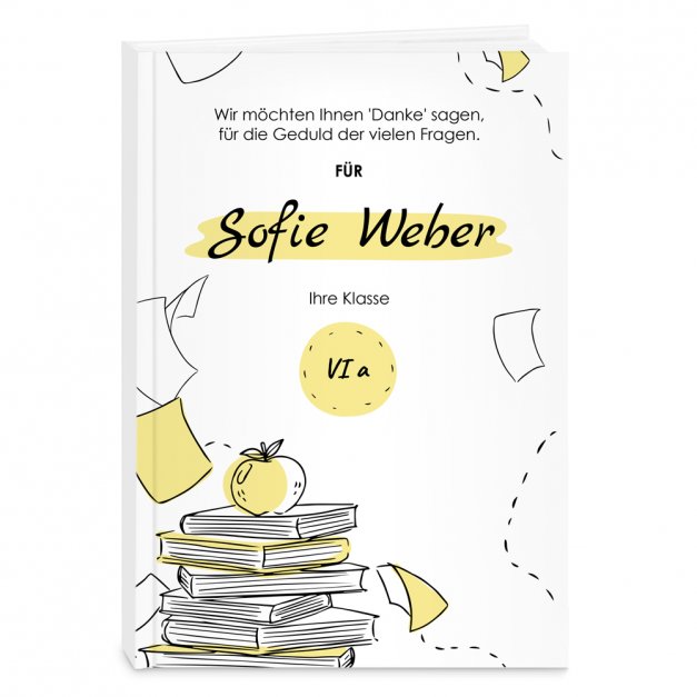 Undatierter Terminplaner im Hardcover im A5-Format für einen Lehrer