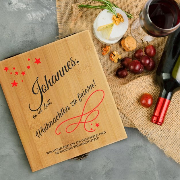 4er Weinzubehör-Set mit Aufdruck für ihn zu Weihnachten