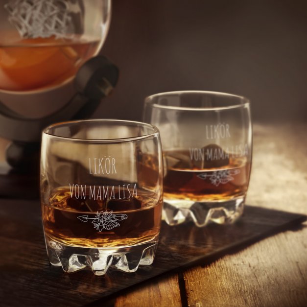 Sylvana 6er Whisky Gläser Set mit Gravur für Ihre Mama