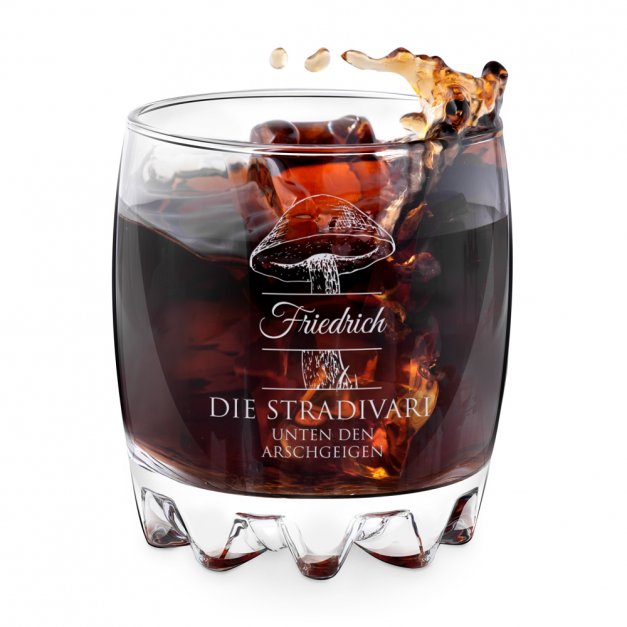 Sylvana Whisky Glas mit Gravur für einen Pilzsammler