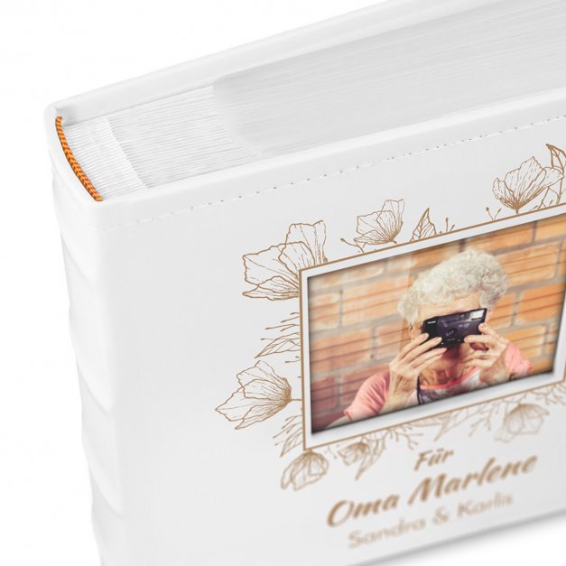 Einsteckalbum mit Gravur mit Sichtfenster für Ihre Oma