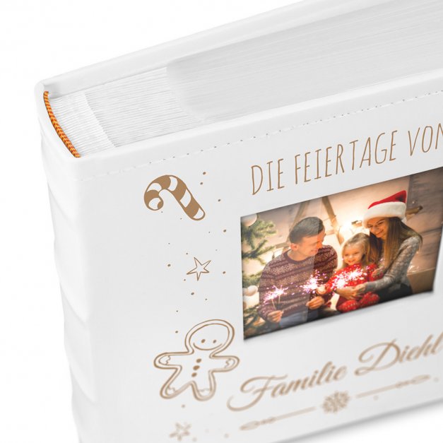 Fotoalbum mit Gravur zum Einstecken für ein Paar zum Weihnachtsfest