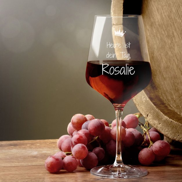 Rubin XL Weinglas mit Gravur für sie zum Junggesellinnenabschied