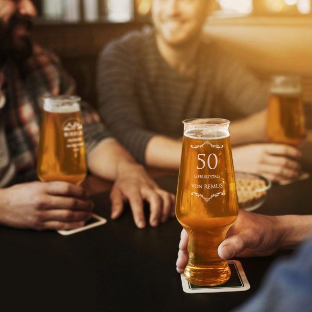 Splendour Bierglas mit Gravur für ihn zum 50. Geburtstag