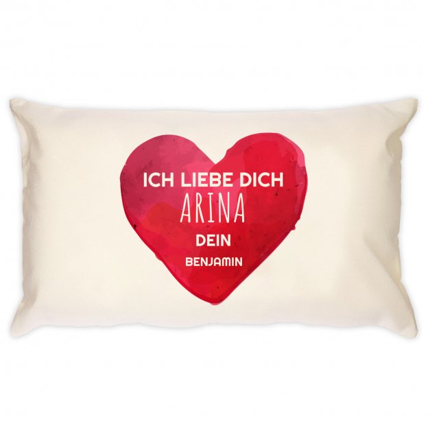 Dekokissen mit Aufdruck für sie zum Valentinstag