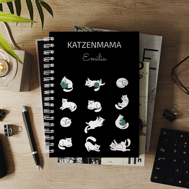 Notizbuch mit Aufdruck für Katzenmama, Geburtstagsgeschenk