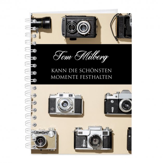 Gedrucktes Notizbuch kariert mit Hardcover für Fotografen