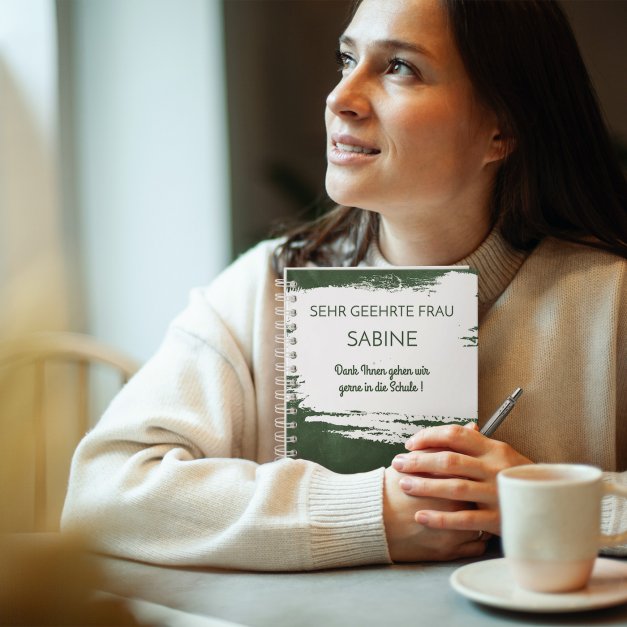 Ringbuch mit Aufdruck für einen Klassenlehrer zum Lehrertag