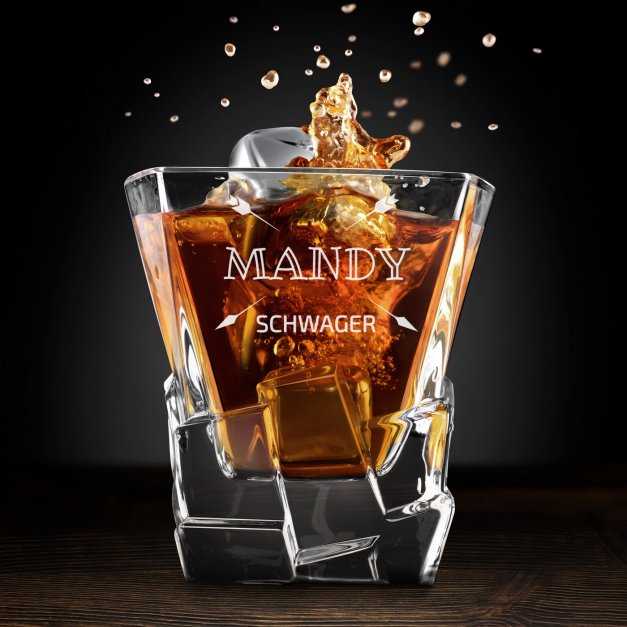 Ice Blink Whisky Glas mit Gravur für Ihren Schwager