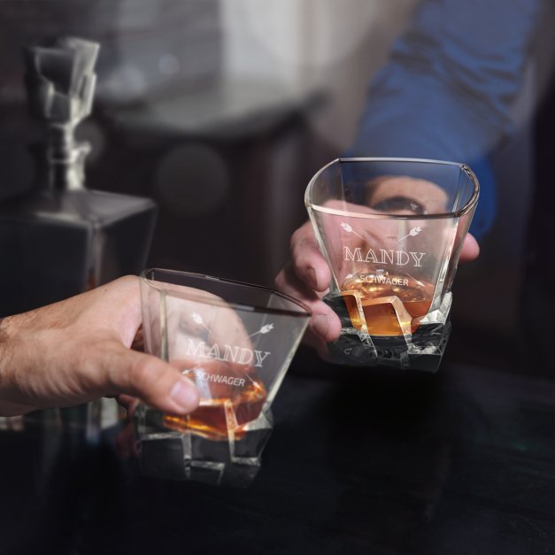 Ice Blink 6er Whisky Gläser Set mit Gravur für Ihren Schwager zum Jubiläum