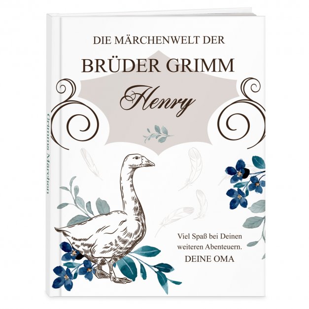 Grimms-Märchenbuch für Kinder mit Aufdruck Gans