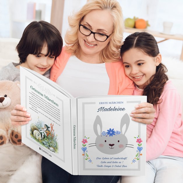 Grimms-Märchenbuch für Kinder mit Aufdruck Häschen