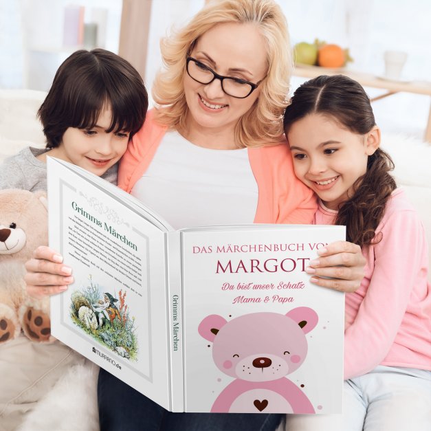 Grimms-Märchenbuch für Kinder mit Aufdruck kleiner Teddybär