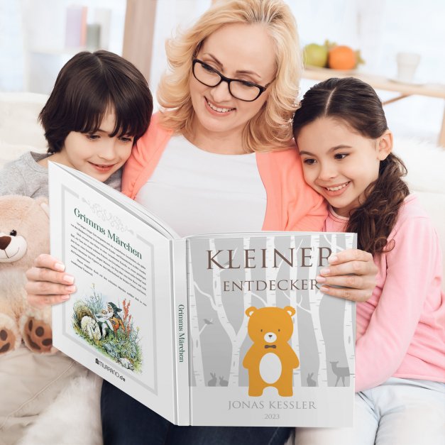 Grimms-Märchenbuch für Kinder mit Aufdruck Bärchen