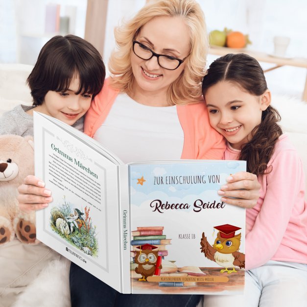 Grimms-Märchenbuch für Kinder mit Aufdruck Eule