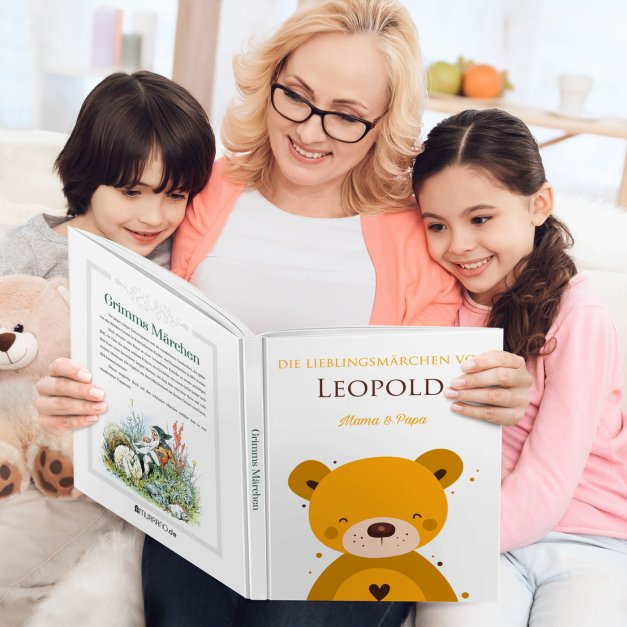 Grimms-Märchenbuch für Kinder mit Aufdruck Teddybär