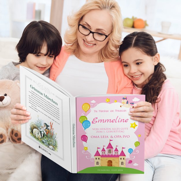 Grimms-Märchenbuch für Kinder mit Aufdruck Schloss