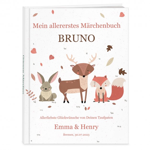 Grimms-Märchenbuch für Kinder mit Aufdruck Waldbewohner