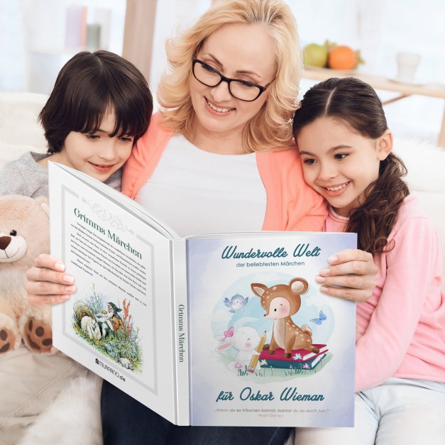 Grimms-Märchenbuch für Kinder mit Aufdruck Wundervolle Welt