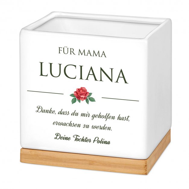 Blumentopf mit Aufdruck für Ihre Mama