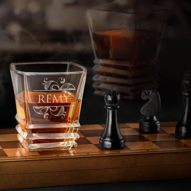 Geometric 6er Whisky Gläser Set mit Gravur für sie zum Jubiläum