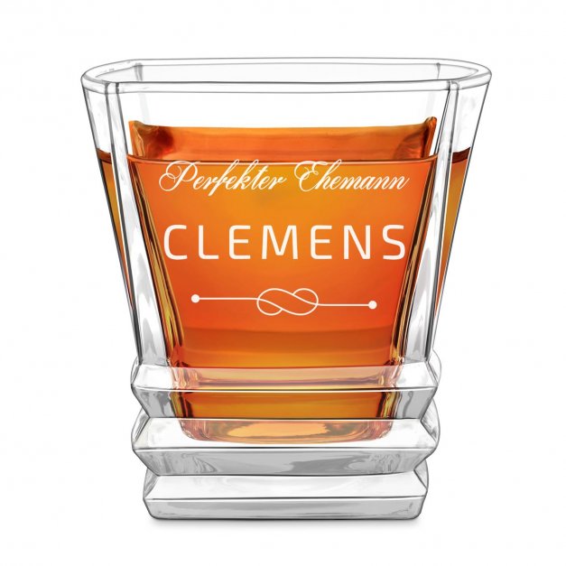 Geometric Whisky Glas mit Gravur für Ihren Ehemann