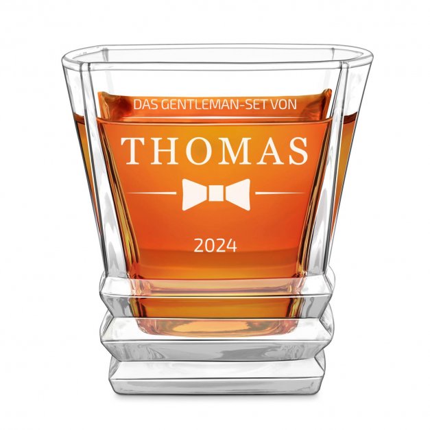 Geometric Whisky Glas mit Gravur für einen echten Gentleman