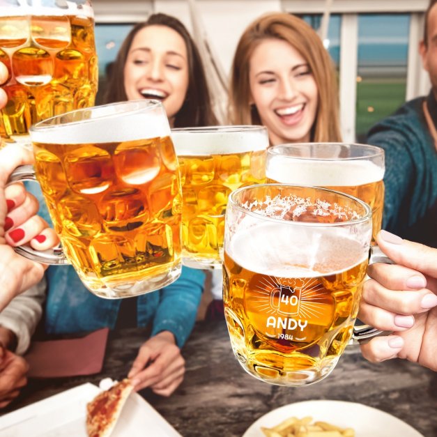 Bierkrug mit Gravur für ihn zum Geburtstag