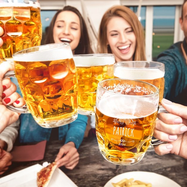 Bierkrug mit Gravur für einen Biergenießer zum Geburtstag