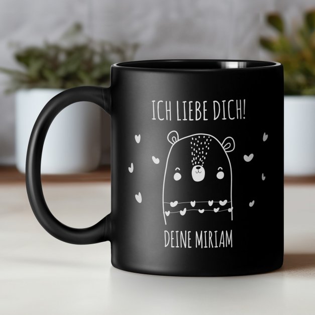 Kaffeebecher aus Matt Keramik mit Gravur für Ihren Freund, Ehemann, Verlobten, zum Valentinstag oder Jahrestag