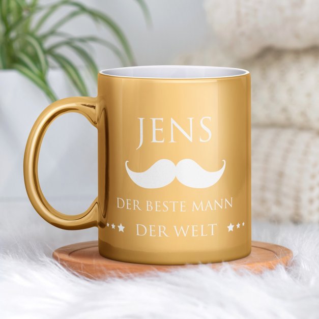 Kaffeebecher mit Gravur Gold/Glänzend für Ihren Geliebten