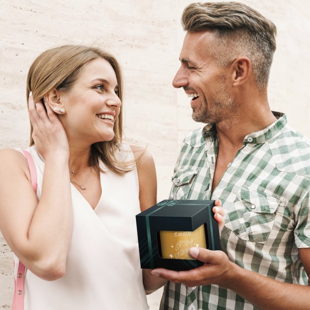 Kaffeebecher mit Gravur Gold/Glänzend für Ihren Liebsten Ehemann zum Valentinstag Hochzeitstag