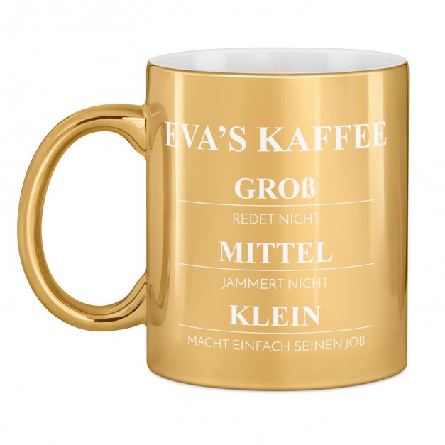 Kaffeebecher mit Gravur Gold/Glänzend für sie eine Ärztin Krankenschwester zum Geburtstag