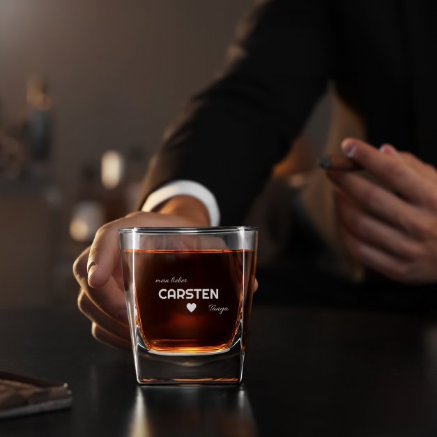 6er Whisky Gläser Set mit Gravur für Ihren Boyfriend, Ehemann zum Valentinstag