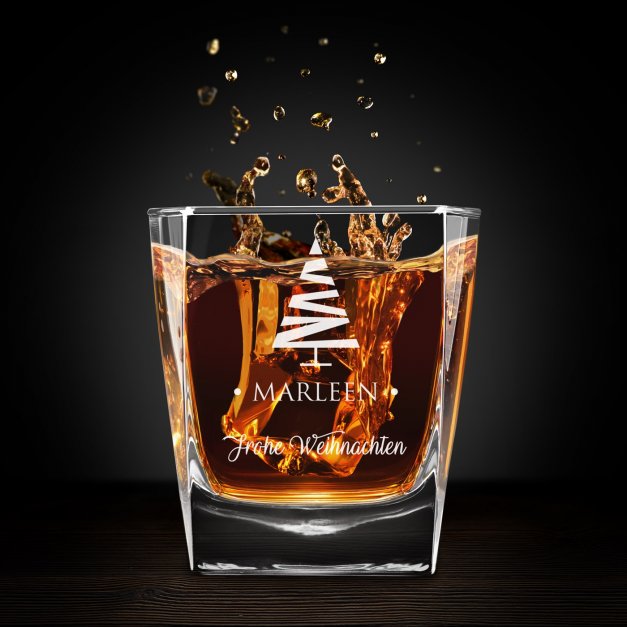 Whisky Glas mit Gravur für sie zur Weihnachtszeit