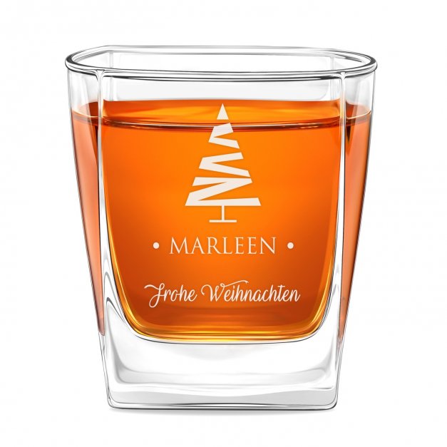 Whisky Glas mit Gravur für sie zur Weihnachtszeit