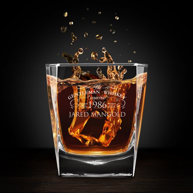 Whisky Glas mit Gravur für einen echten Gentleman zum Geburtstag