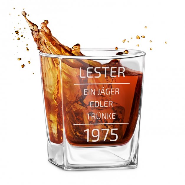 Whisky Glas mit Gravur für einen richtigen Sportfan zum Geburtstag