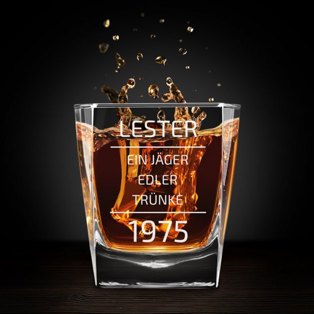 Whisky Glas mit Gravur für einen richtigen Sportfan zum Geburtstag