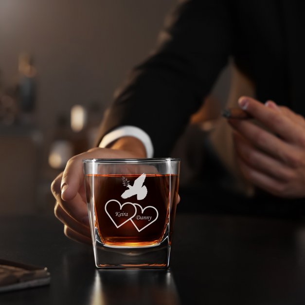 6er Whisky Gläser Set mit Gravur für ein Brautpaar zur Hochzeit