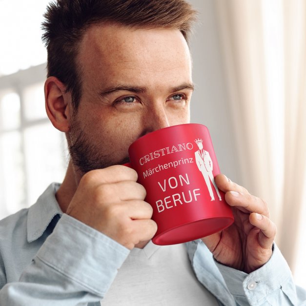 2 Keramikbecher mit Gravur Rot/Matt für ein Ehepaar Ihre Ehefrau Ihren Ehemann zur Vermählung zum Hochzeitstag Valentinstag