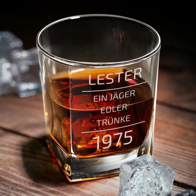 Whisky Karaffe Set mit 2 Gläsern mit Gravur für einen Whiskygenießer zum Geburtstag