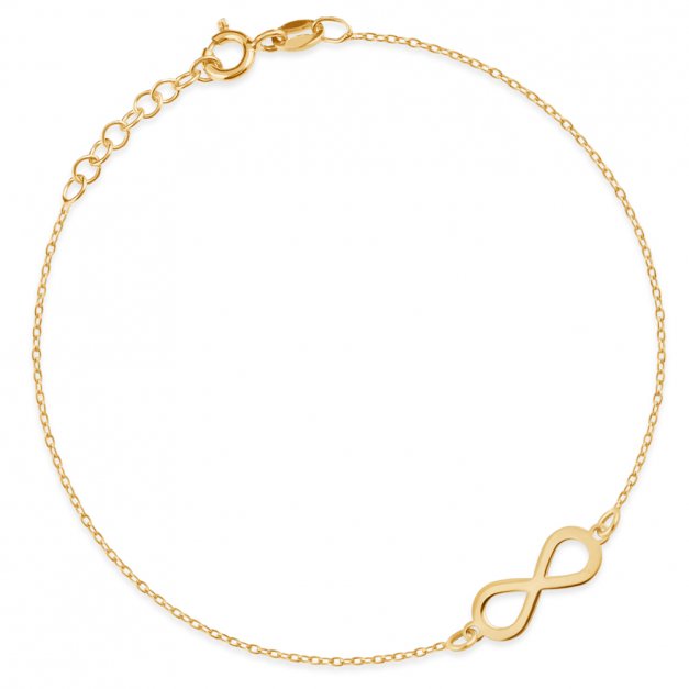 Infinity Damen Armband 585 Gold + Geschenkbox mit Gravur